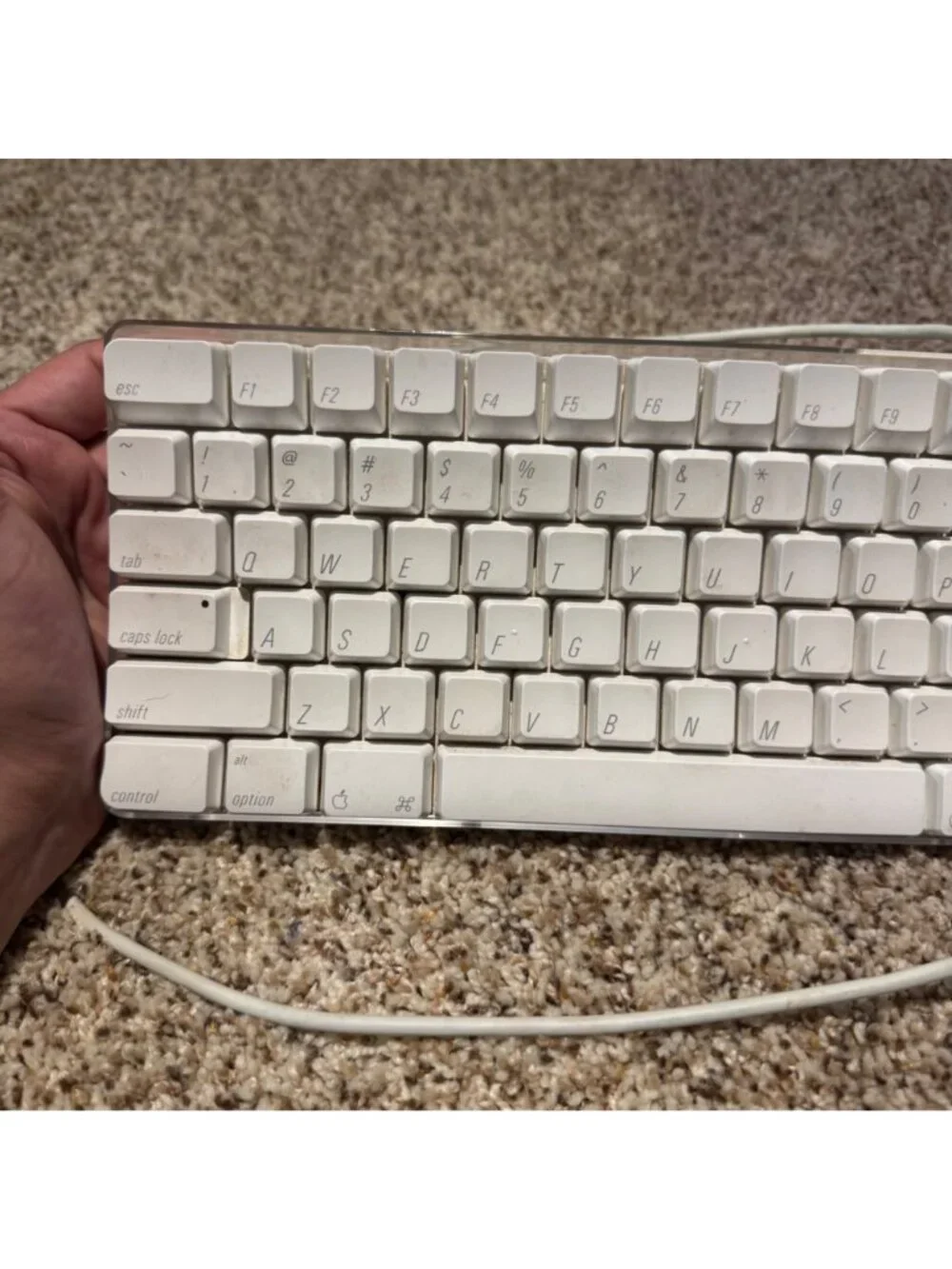 Apple Keyboard A1048 Wired USB White Full Size Numpad Vintage Mac G4 G5 iMac